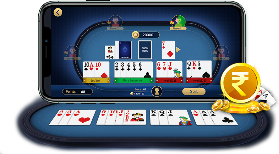 Spire Rummy App Showcase - Phone Playing Rummy
